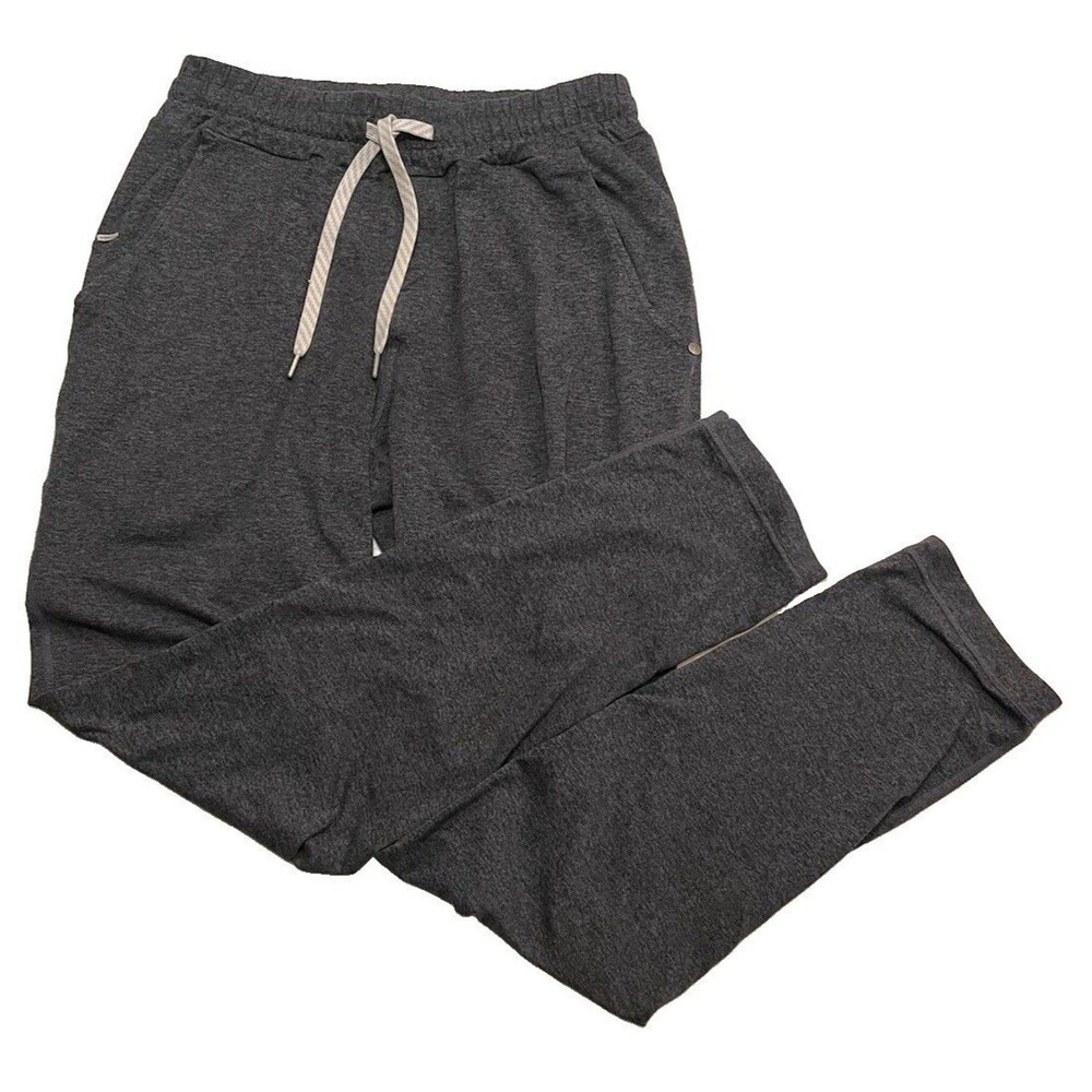 Vuori Mens Small Ponto Performance Pants Jogger Charcoal Heather V418 - Picture 1 of 9